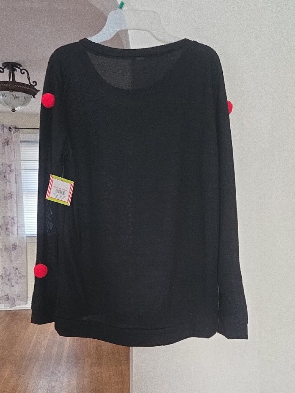 Black "I'm On The Naughty List" Holiday Sweatshirt - Picture 5 of 5